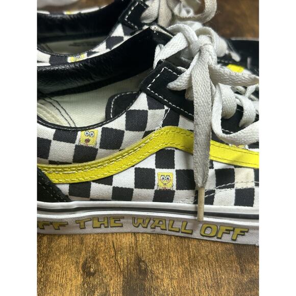 Vans X SpongeBob Squarepants Old Skool Off the Wall M 3.5 W 5 Checkered - Picture 3 of 11